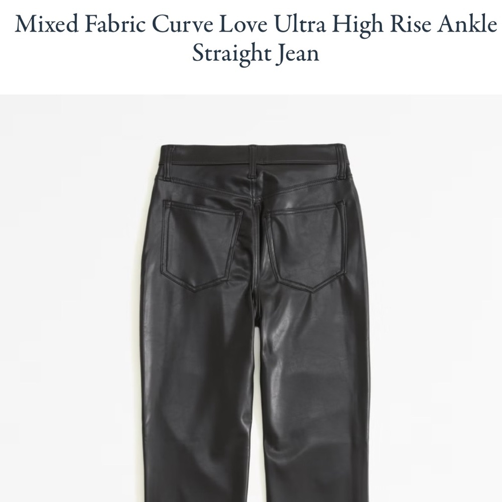 A&F mixed fabric curve love denim